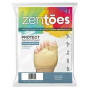 ZenToes Fabric Metatarsal Sleeve with Sole Cushion Gel Pads Set of 4