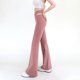 thumbnail image 4 of MKLEKYY Leggings de cintura alta para mujer, calados, acampanados, para yoga y fitness, informales, modernos, para entrenamiento, 4 of 4