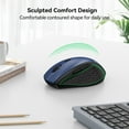 thumbnail image 3 of TECKNET Wireless Mouse, 2.4G USB Computer Mouse with 6-Level Adjustable 4800 DPI, 30 Months Battery, Ergonomic Grips, 6 Buttons Portable for PC, Chromebook, Mac - Blue, 3 of 8