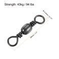 thumbnail image 2 of Uxcell Fishing Barrel Swivels Solid Ring Terminal Tackle for Freshwater Fishing Black 94lb, 2 of 4