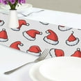 thumbnail image 4 of Yayeee Table Runner 90 inches Long Home Kitchen Dinning Party Decoration, Santa Hats Pattern, 4 of 7