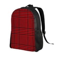 thumbnail image 2 of Disketp Red Black Houndstooth Mochila Unisex de Apertura Lateral Completa, Mochila para Laptop para Escuela, Trabajo y Viajes, 2 of 8