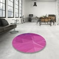 thumbnail image 4 of Ahgly Company Machine Washable Indoor Square Transitional Deep Pink Area Rugs, 4' Square, 4 of 7
