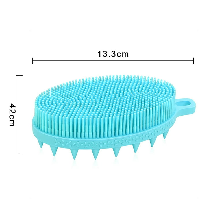 BathWe 2 Pack Silicone Body Scrubber, 2 in 1 Shower and Shampoo Scalp