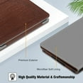 thumbnail image 3 of Folio Case for 6.8" Kindle Paperwhite (11th Generation 2021) ＆ Kindle Paperwhite Signature Edition - Book Style Vegan Leather Shockproof Cover Auto Sleep/Wake, Vintage Brown, 3 of 7