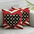 thumbnail image 2 of Nawypu  Valentines Day Pillow Covers Heart Patterns Wave Stripe Love Pillow Cases, Valentine Decorative Throw Pillow Covers for Indoor Outdoor Decor 2pc, 2 of 6