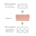 thumbnail image 6 of 19 Bag Insert Organizer Felt Insert Women Makeup Bag Liner Travel Organizer Portable Cosmetic Bag Shaper, 6 of 7