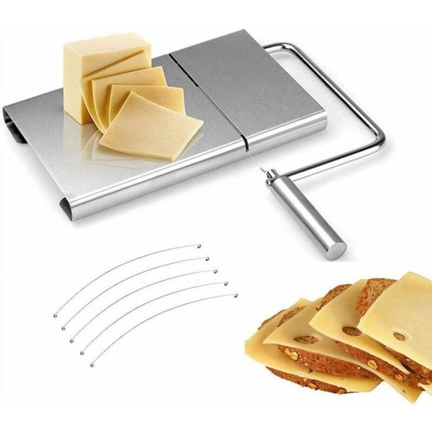 Cortador de queso gourmet, cortador de acero inoxidable a prueba de óxido, plegable para un fácil almacenamiento, agarre antideslizante para un uso seguro, ideal para entusiastas del queso y chefs