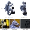 thumbnail image 4 of Estatua solar de dragón para jardín - Farol de resina Goodeco Tree Hugger para iluminación y decoración de exteriores, regalo de dragón resistente a la intemperie para patios, 4 of 7