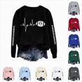 thumbnail image 4 of Godom Oversized Sweatshirt for Women Rugby Graphic Pullover Long Sleeve Drop Shoulder Fleece Sweatshirt, 4 of 6