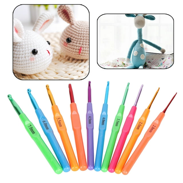 Crochet Hooks Set, Crochet Knitting Colorful Hook Crochet Hook Plastic For Hats For Scarves For Sweaters For Socks