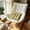 Green, variant on BSMAT White Ruffle Edge Seat Cushion, 15.75 x 15.75 Inch Tufted Chair Pad with Ties, Soft Cotton Kitchen Dining Chair Cushion Pad for Home Table and Desk