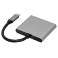 thumbnail image 3 of Adaptador convertidor 4K de estación de acoplamiento 2 en 1 de tipo C a concentrador de interfaz multimedia de alta definición, 3 of 14