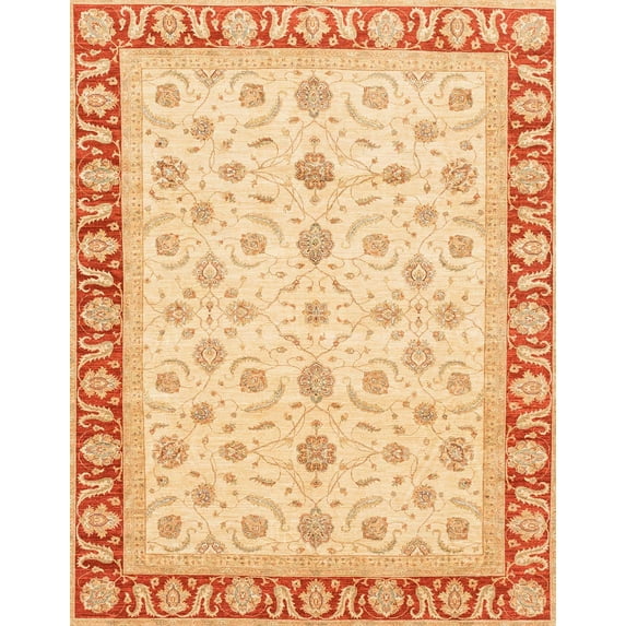 Ahgly Company Indoor Rectangle Abstract Orange Oriental Area Rugs, 2' x 5'