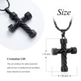 thumbnail image 2 of Rope Winding Cross Cremation Ashes Urn Pendant Necklace Memorial Keepsake Jewelry Lord’s Prayer Cross Ashes Necklaces, 2 of 6