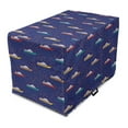 thumbnail image 1 of Ship Dog Crate Cover, Repetitive Cartoon Maritime Transport Cruise Boat, Easy to Use Pet Kennel Cover Small Dogs Puppies Kittens, 7 Sizes, Indigo Multicolor, by Ambesonne, 1 of 6