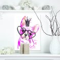 thumbnail image 1 of Design Art - Cute Pink Dog with Heart Glasses, 1 of 3