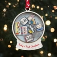 thumbnail image 3 of Christmas Ornament Personalized Baby's 1st Christmas Tree Decoration Christmas Ornaments/ Boys' Round, 3 of 6