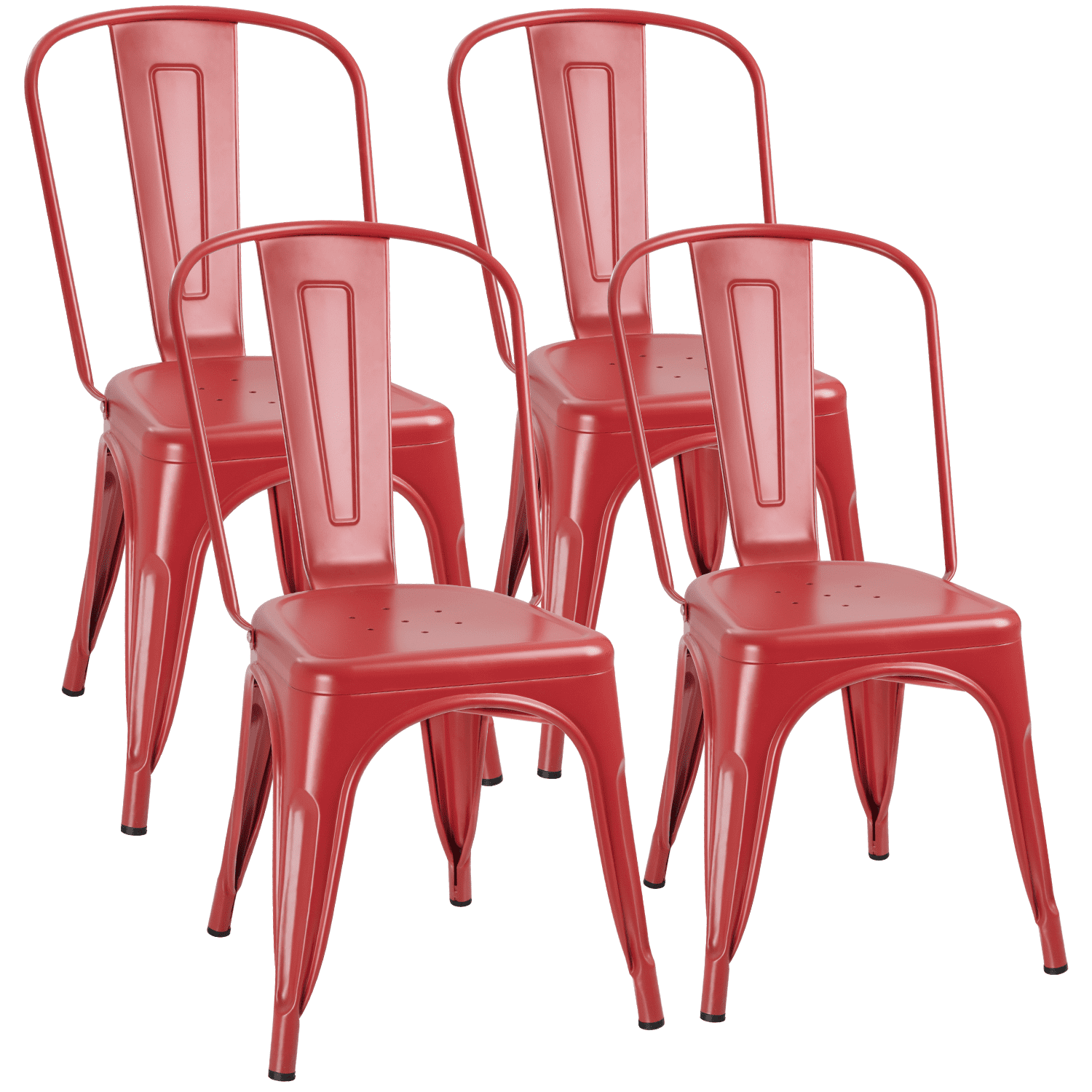 VINEEGO Metal Dining Chair IndoorOutdoor Use Stackable Classic