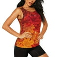 thumbnail image 2 of Bixox Women's Autumn Leaf Printed Sleeveless Fitness Workout Running Quick-Dry Tank Top, 2 of 7