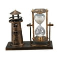 thumbnail image 3 of Estilo retro Faro Reloj de arena Temporizador Escultura Reloj de arena Adornos Centro de mesa Decoración Estatua para escritorio, oficina, cocina, Soledad reloj de arena del faro, 3 of 10