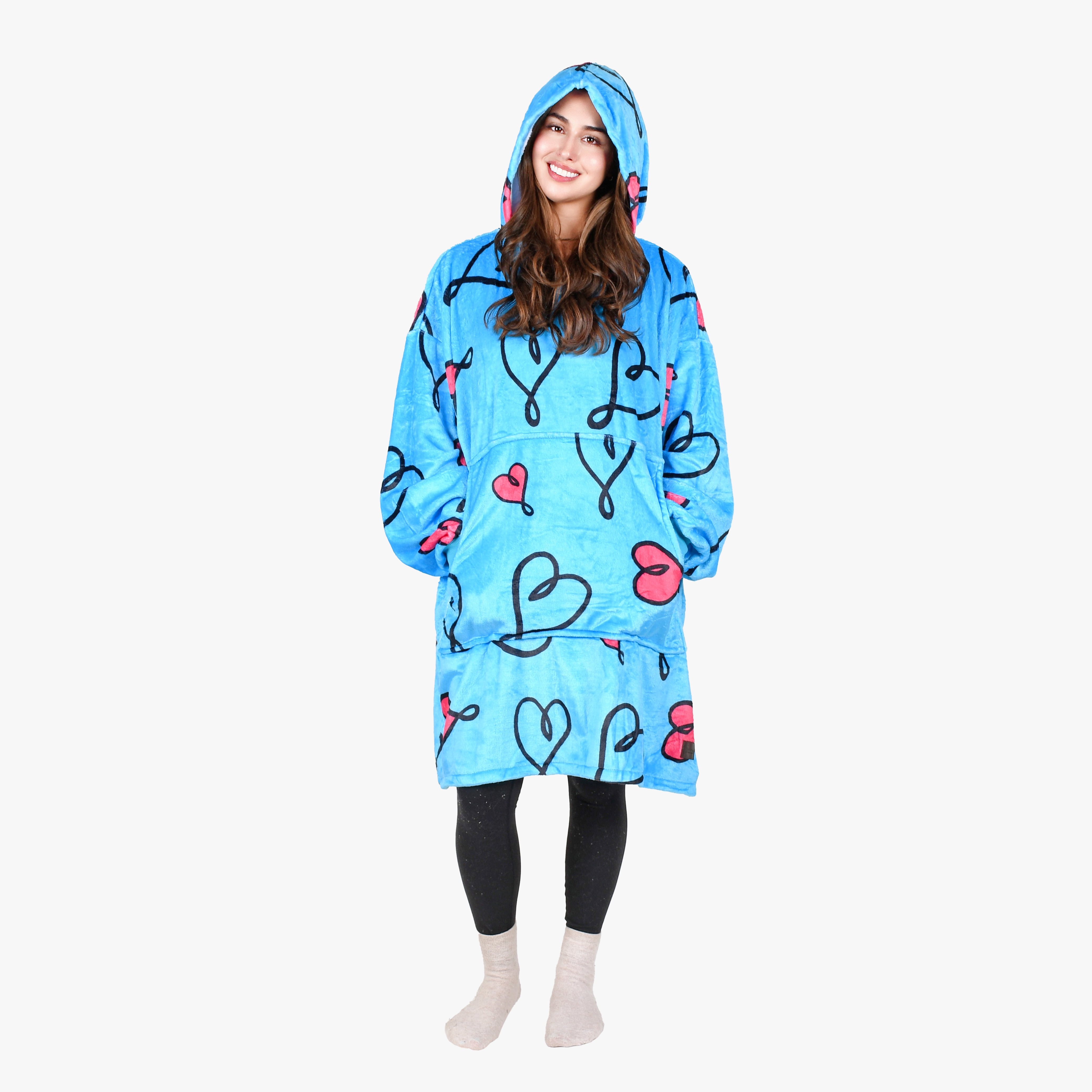 Oversized Hoodie Blanket Sweatshirt,Super Soft Warm Comfortable Fleece Giant Pullover with Large Front Pocket,for Adults Men Women Teenagers Kids Wife Girlfriend