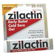 Zilactin Cold Sore Gel, Medicated Gel - 0.25 Oz, 2 Pack