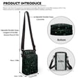 thumbnail image 6 of HELLHERO Green Dot Foliage Shoulder Purse for Women Double Deck Messenger Bag Polyester Lightweight, 6 of 7
