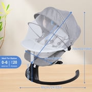 Electric Rocking Chair with Intelligent Induction System and Safety Harness,Remote Control Bluetooth-compatible Electric Rocker,Adjustable Backrest Smart Swing with Soft Music