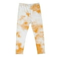 thumbnail image 2 of uublik Toddler Girls Leggings Orange Tie Dye Leggings Soft Stretchy Pants High Waist Slim Tights, Size 3T-8, 2 of 3
