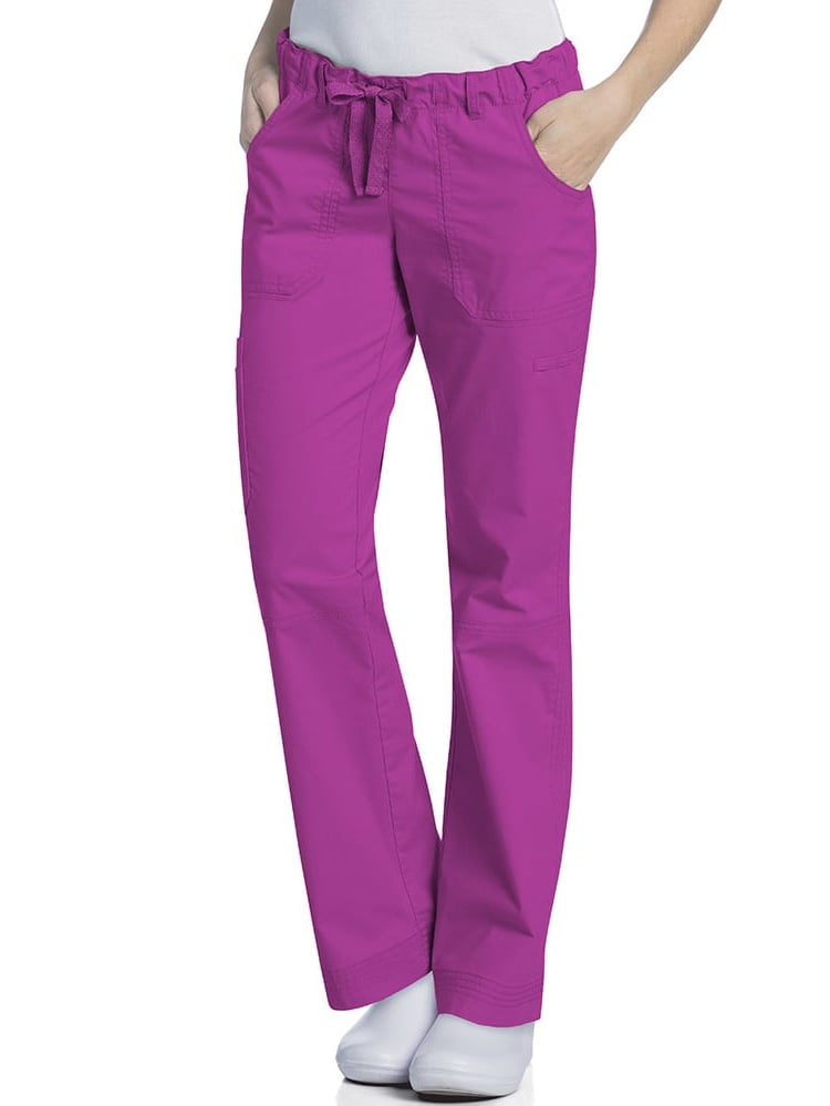 Landau - Landau Prewashed Cargo Scrub Pants for Women: Stretch, Drawstring, Straight Leg, 6