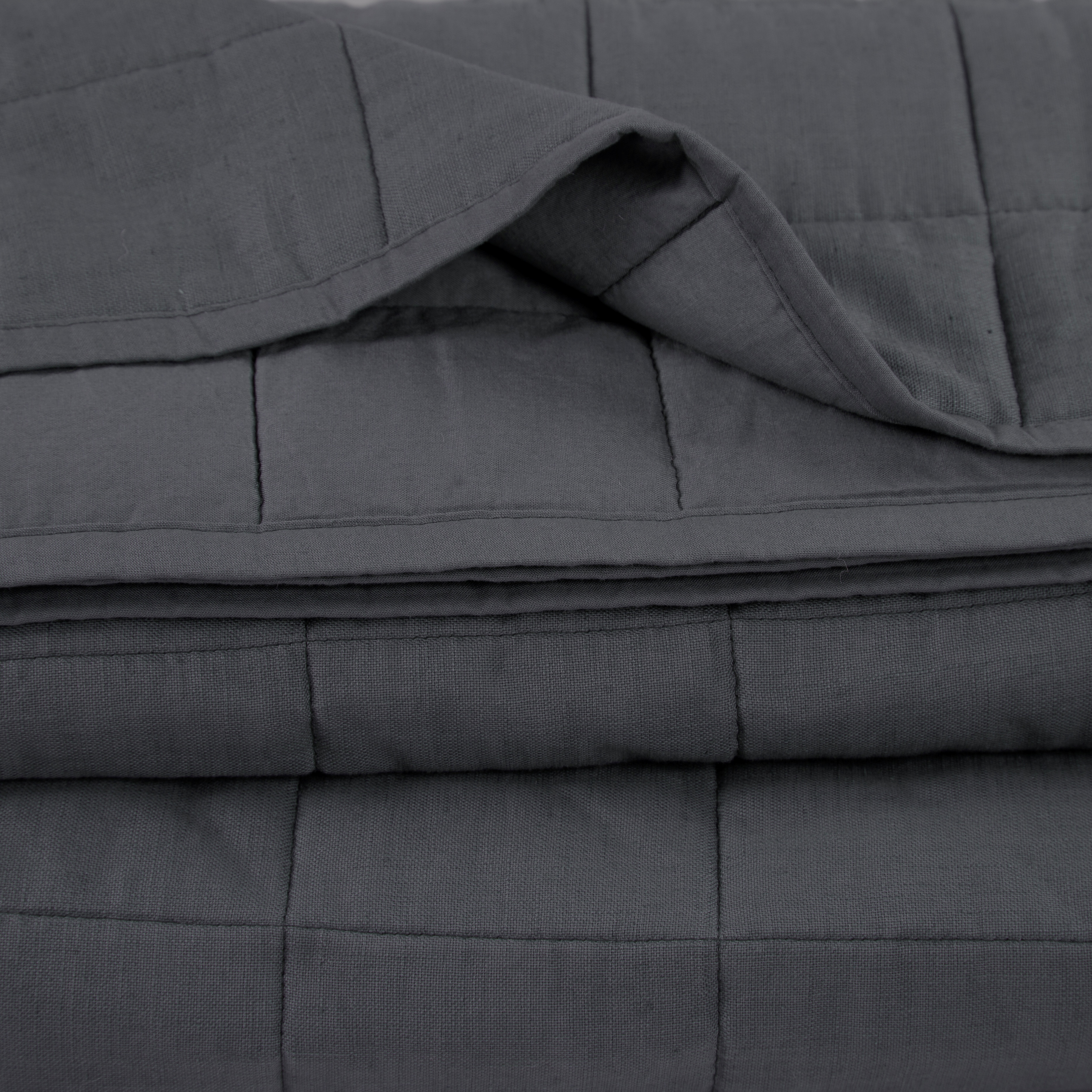 Allswell Cotton Linen Blend Quilt Set, Gray Shark, Full/Queen