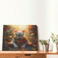 thumbnail image 4 of Naloa Sunshine Flower Meditating Cat Print Canvas Picture,Wall Pictures, Modern Decorative Poster,Art Prints for Bedroom, Toilet, 40 x 30 cm, Built-in Wooden Frame, 4 of 6