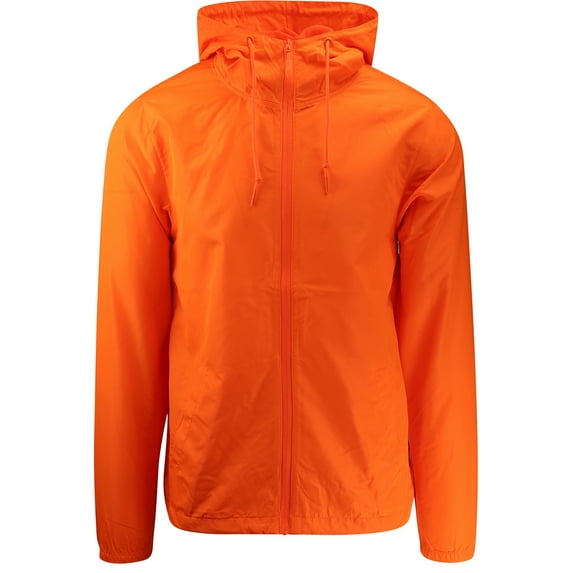 ShirtBANC Men's Windbreaker Jacket Hooded Lightweight Water Resistant Raincoat