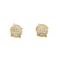 thumbnail image 2 of Terandius Iced Out Cubic Zirconia Screw Back Stud Earrings – 18K Gold or Silver Plated 9mm Round Micro-Pavé CZ Hip Hop Earrings for Men & Women, Hypoallergenic Unisex Jewelry, 2 of 8