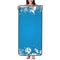 thumbnail image 2 of LNWH Bath Towel, Christmas Floral Blue Elegant Snowflakes Pattern Absorbent Coral Fleece Bath Towel for Bathroom, Gym, Beach-27x55in, 2 of 8