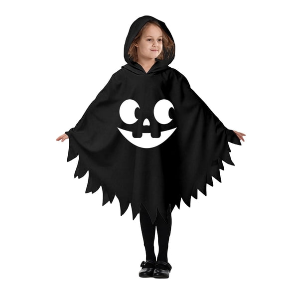 Curuila Toddler Halloween Jumpsuit For Dress Up Hallowmas Face Print Stage Show Cosplay Jumpsuit For Girls Boys Performance Fashion Clothes Size 10-12 Years