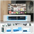 thumbnail image 3 of Hommpa LED TV Stand TV Cabinet for TVs up to 65" with Side Bookshelf and 4 Open Shelves Modern Television Media Console Entertainment Center, 3 of 10