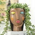thumbnail image 3 of Quoowiit Face Planter Pots with Drainage,Head Planter Pots for Indoor Plants Funny Succulent Planter Decorative, 3 of 8