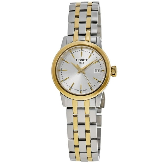 Tissot Classic Dream Lady Silver Dial Two-Tone Steel Women's Watch T129.210.22.031.00