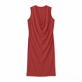 thumbnail image 4 of SONXAHE Side-Pocket Midi Dress for Women Sleeveless Cowl-Neck Weekend Casual Mid-Length Dresses, 4 of 4