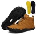 thumbnail image 1 of Botas Nieve Con Forro Piel Zapatos Nieve para Tobillo Mujeres Hombres para Senderismo (café 43), 1 of 9