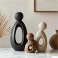 thumbnail image 2 of ZZAIXHL Abstract Family of 3 Figurines Modern Sculptures Home Decorative Accents TV Stand Decor Bookshelf Knacks Gifts for Shelves Entry Way Statues for Home Decor Living Room, 2 of 4