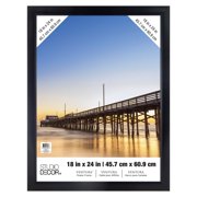 Studio Decor 18 x 24 Plastic Poster Frame, Ventura - Includes Pre-attached Hanging Hardware, Horizontal or Vertical Display - Black, Bulk 8 Pack