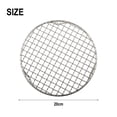 thumbnail image 5 of AFQH Stainless Steel Round Grill Net With Foot Barbecue BBQ Meshes Wire Oven Grill Sheet Cooling Baking Rack For Camping Hiking, 5 of 10