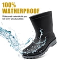 thumbnail image 5 of MeMoride Men's Waterproof Rain Boots Rubber Ankle Boots Garden Shoes Work Boots Outdoor, 5 of 8