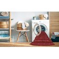 thumbnail image 2 of Ahgly Company Machine Washable Indoor Round Transitional Red Area Rugs, 6' Round, 2 of 7