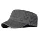 thumbnail image 3 of Men's Cotton Army Cap Cadet Hat Trucker Dad Hat Military Flat Top Adjustable Classic Baseball Cap, 3 of 4