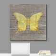 thumbnail image 2 of wall26 Canvas Print Wall Art Yellow Wood Effect Butterfly Nature Plants Wood Panels Modern Art Farmhouse/Country Colorful Multicolor Warm for Living Room, Bedroom, Office - 16"x16", 2 of 5