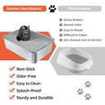 thumbnail image 3 of Stainless Steel Pet Litter Box, Open Top Design, Deep Litter Tray For Cats & Small Pets 45X35X20Cm, 3 of 6